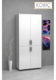 Resim Kobiç Dosya Dolabı Tam Kapak 80x35x185 Cm Beyaz 