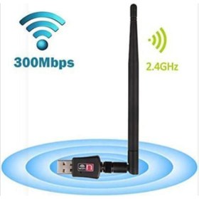 Resim 00 Mbps Antenli Wireless Adaptör Kablosuz Ağ Pc Wifi Alıcı Usb 