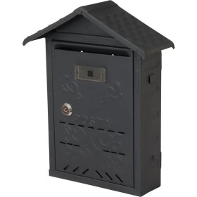 Resim Eym Akşan Metal Çatılı Posta Kutusu Ilan Kutusu Dış Mekan Için Antrasit 