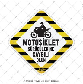 Resim Wrn38 Reflektif Motosiklet Suruculerine Saygili Olun 