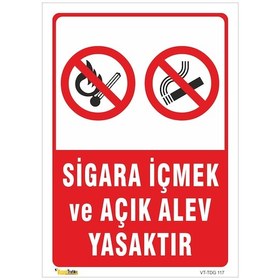 Resim Sigara Içmek Ve Açık Alev Yasaktır - Isg Levhası 