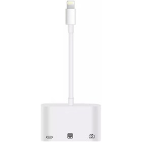 Resim Microsonic Lightning to Ethernet & USB Adapter Kablo, iPhone, iPad USB, Ethernet Dönüştürücü Adaptör Beyaz 