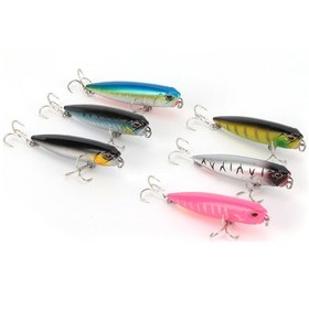 Resim Su Üstü Kalem Olta Yemi Yüzen Yapay Kalem Sert Yem Balık Sallayıcıları 3d Gözler 