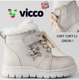 Resim Kids Club Shoes Vicco Punto Kürklü Ortopedik Çocuk Bot BEJ 