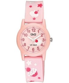 Resim Q&q V22a-001vy Pembe Silikon Kordon Rakamlı Çocuk Kol Saati 