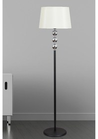 Resim Silva Siyah Krom Metal Lambader Krem Konik Şapka Modern Oturma Odası, Yatak Odası, Salon Lambader Çok Renkli 