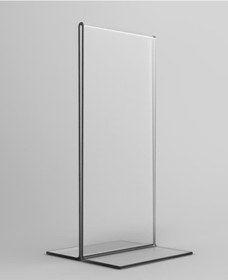 Resim A7 T-tipi Dikey Şeffaf Föylük Menü Broşür Etiket Fotoğraflık Albüm Stand Sehpa 