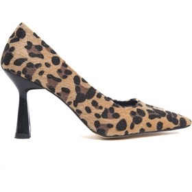 Resim Divolya Vest Leopar (8cm) Topuk Boyu Günlük Kullanım Stiletto 
