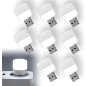 Resim Renklimestore Mini USB LED Işık, 1W Enerji Tasarruflu, Gece Aydınlatma, Rehber Gece Lambası, Kitap Okuma Lambası Işığı, Küçük Yuvarlak Işıklar (8 Adet) 