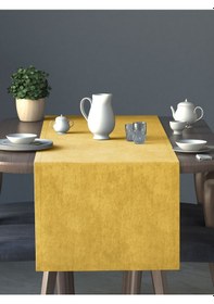 Resim Kadife Dokulu Güneş Sarısı Rengi Daily Series Runner 40 X 140 Güneş Sarısı 