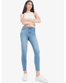 Resim DeFacto Skinny Fit Yüksek Bel Düz Paça Uzun Jean Taş Yıkama Pantolon D8189AX25SPNM85 