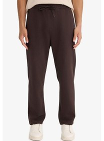 Resim Defacto Regular Fit Beli Bağcıklı Düz Paça Eşofman Altı E7829ax25aubn116 Kahve 