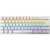 Resim Gamebooster GB-G11 Ghost Rainbow Aydınlatmalı Beyaz Mekanik Klavye 