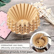 Resim 50 adet, Ev Kullanımı Kahve Filtre Kağıdı Elde Demleme Kahve Filtresi Dantel Kahve Tortu Filtre Kağıdı 5.51cm*4.5cm 