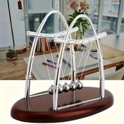 Resim Newton'S Cradle Balance Balls - Bir Eğitici Fizik Salıncak Masaüstü Oyuncak, Enerji Göstericisi, Ev ve Ofis Dekoru için Uygun, Dayanıklı Plastikten Yapılmış, Pil Gerektirmez. 