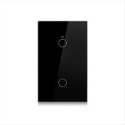 Resim Bueattuh Tuya Us Fiş Wifi Akıllı Duvar Anahtarı 2 Çete Nötr Tel Touch Sensör LED Işık Anahtarları Akıllı Ev Alexa Google Siyah (Yurt Dışından) 