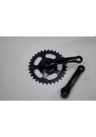 Resim BMX BİSİKLET 32 T AYNAKOL KÖŞELİ MODEL SİYAH RENK BMX ORTA DİŞLİ 