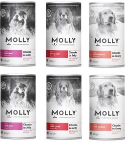 Resim Molly 3 Çeşit Karma Köpek Konservesi 400 G X 6 Adet 