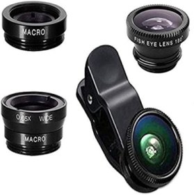 Resim ÖzSima Balık Gözü Lens Fish Eye 3 Wide Geniş Açılı Makro Telefon Lensi 