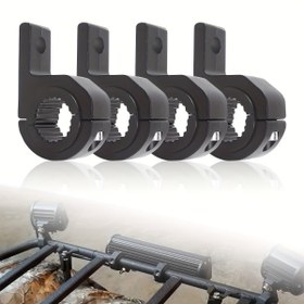 Resim Araba Çalışma Işığı Tutacağı, Arazi Işıkları Montaj Aparatları, LED Işık Yatay Bar Tüp Kelepçesi, 2.54cm/3.17cm Boynuz Çubuklar ve Tavan Raflarına Uygun, ATV UTV Kamyon Motoru için 