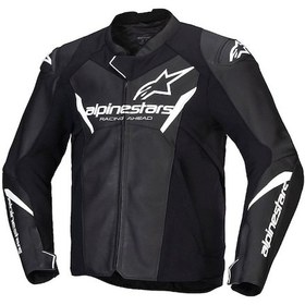 Resim Alpinestars Faster V3 Air Korumalı Deri Motosiklet Montu Siyah Beyaz 