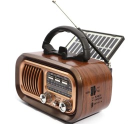 Resim Ultratekno RX-BT628S Güneş Panelli Nostaljik Radyo Bt/tf/usb/fm/am/sw 3 Bandlı Radyo 