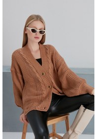 Resim Alisa Kısa Hırka Camel 