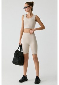 Resim Urban Beat Nayla Kadın Tank Top Sportswear Taş Rengi Büstiyer Taş 