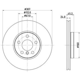 Resim Hella Pagid 8dd 355 125-351 34116799351 Unıversal Tüm Araçlar Fren Diski Ön F40/f44/f48/f45/f46 