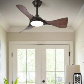 Resim 40 Watt, 3 Işık Modlu, 6 Kademeli, Kumandalı, Çok Şık ve Kaliteli Tavan Vantilatörü Ledli Vantilatör 