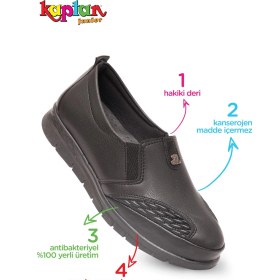 Resim Kaptan Junior Kadın Siyah Klasik Ayakkabı Ortopedik Anne Ayakkabısı Anne Babet Ayakkabı Anne Kadın Günlük Ayakkabı Zslnk 655 Siyah 
