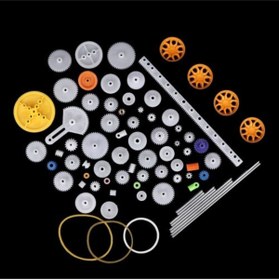 Resim Genel Markalar 78 Parça Plastik Dişli Seti Tekerlek Çark Mil Lastik Kremayer Rc Oyuncak Robot Araba Motor Aksesuar 