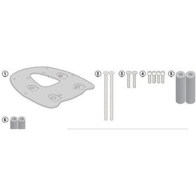 Resim Kymco Xtown 125-250 16 26 Arka Çanta Taşıyıcısı Givi Sr6108 Siyah 