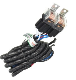 Resim Creatorally 12V Araba H4 Far Röle Kablo Demeti Seramik Duy Büyük Lamba Parlaklık Yoğunlaştırıcı (Yurt Dışından) 