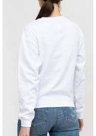 Resim Armani Exchange Armani Logo Baskılı Kadın Sweat Beyaz 