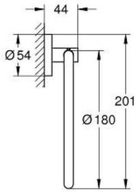 Resim Grohe Essentials Halka Havluluk Mat Siyah - 1024612430 
