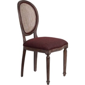 Resim Madalyon Hazeranlı Ahşap Klasik Sandalye Koyu Ceviz 