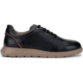 Resim Tamer Tanca Erkek Hakiki Deri Siyah Sneakers & Spor Ayakkabı 1093 1198 Erk Ayk Y25 Sıyah Nappa Dr Siyah 