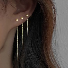 Resim 6'lı Set Avrupa ve Amerikan Moda Trendi Tasarım Klasik Basit Küpe Teli Seti 