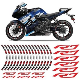 Resim Yamaha Yzf R7 Kırmızı Jant Şeridi Sticker Çok Renkli 