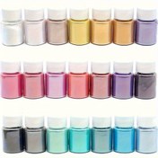 Resim 4 Şişe/set Pırıltılı Mika Tozu, Epoksi Reçine Boyası Pırıltılı Pigment DIY Takı El Sanatları Aksesuarı 