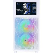 Resim Power Boost PowerBoost PB-P4367BW USB 3.0 LCD Mesh ARGB ATX Mid Tower Beyaz Kasa 