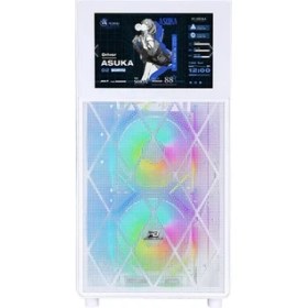 Resim Power Boost PowerBoost PB-P4367BW USB 3.0 LCD Mesh ARGB ATX Mid Tower Beyaz Kasa 
