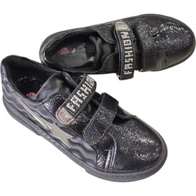 Resim EMEK AYAKKABI Siyah Renk Cırtlı Kız Çocuk Ayakkabısı 