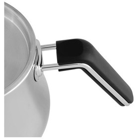 Resim Luna Maxi Büyük Boy Paslanmaz Çelik 1.10-2.25 Litre Çaydanlık Takımı Gümüş 
