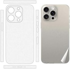 Resim İphone 15 Pro Şeffaf Kaplama Arka ve Yan Çerceve Full Body Esnek Kasa Koruyucu hydrojel Çizilmez 