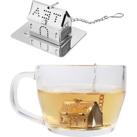 Resim Çelik Çay Demleme Aparatı ve Altlığı Bitki Çayı Süzgeci Demleme CIN520TBK 