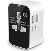 Resim Ximistore9 Evrensel Seyahat Şarj Cihazı - Çift Usb Portlu, Tüm Dünyada Kullanılabilir Beyaz Duvar Şarj Aleti 