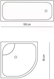 Resim Günce Banyo Duş Perdesi 3110 Tek Kanat 1x180x200 