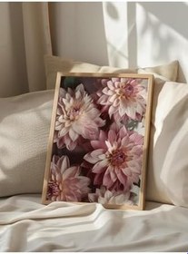 Resim Postifull Romantic Dahlias Çerçeveli Tablo, Ahşap Çerçeve Ve Poster, Duvar Tablosu Comfort Serisi No:108533;15 X 21 Ahşap Çerçeveli 